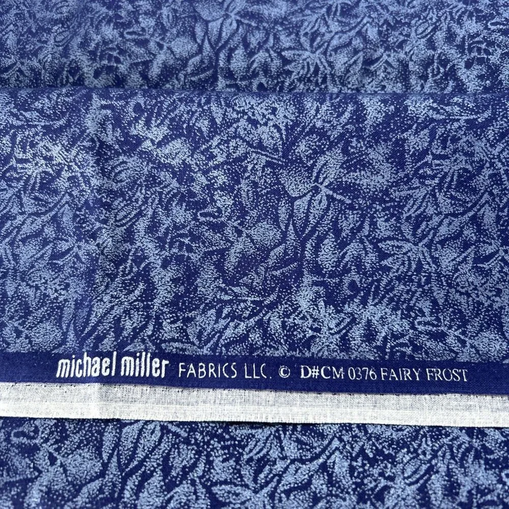 Michael Miller Fairy Frost Blue Shimmery Cotton Quilting Fabric 21 X 42 CM0376